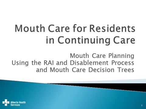 Mouth care planning