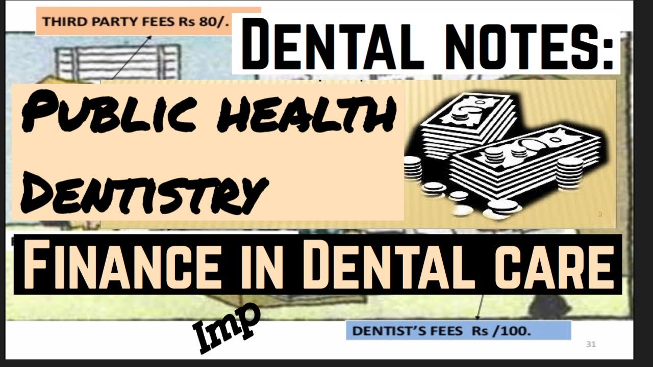 FINANCE IN DENTAL CARE || PUBLIC HEALTH DENTISTRY || DENTISTRY LECTURES