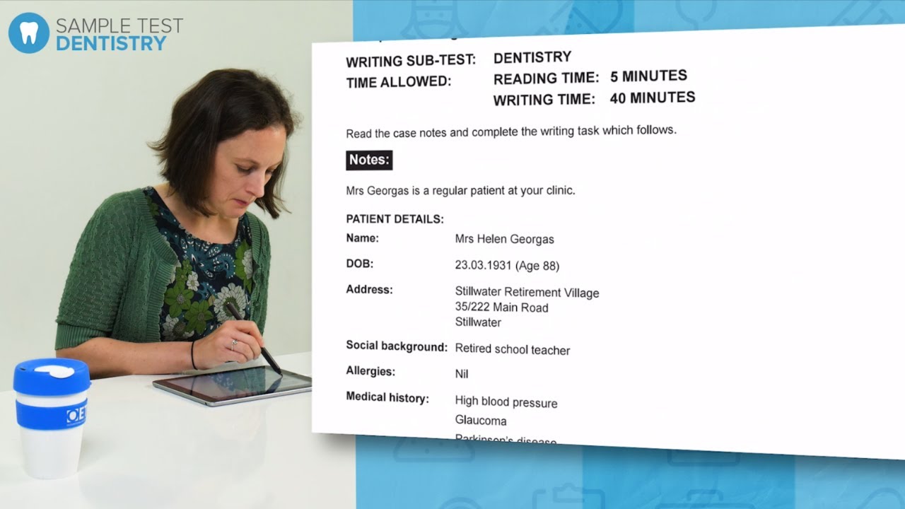 How to take a Dentistry OET Writing Sample Test (Complete Guide)
